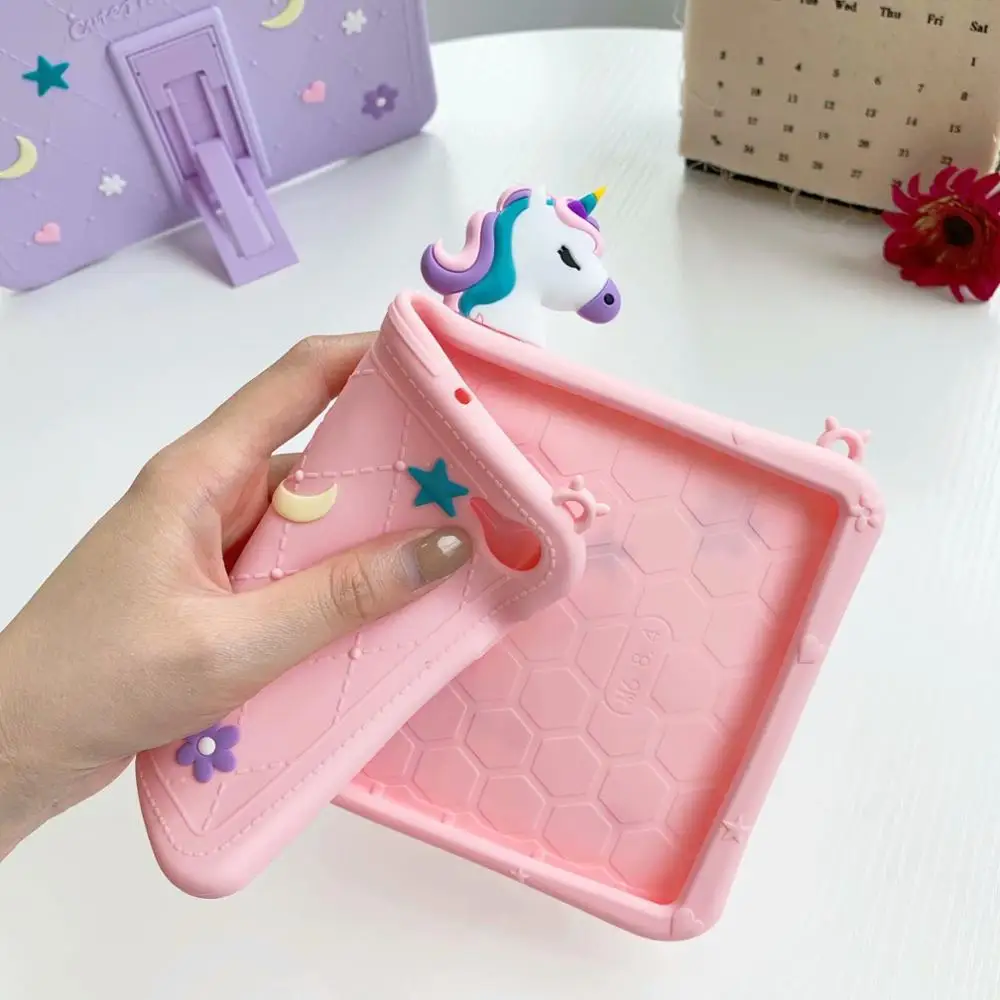 

Suitable for Huawei Mediapad M5 Lite 8 M6 10.8 T5 10 M5 Lite 10 M6 8.4 inch unicorn kids cartoon shockproof silicone sleeve