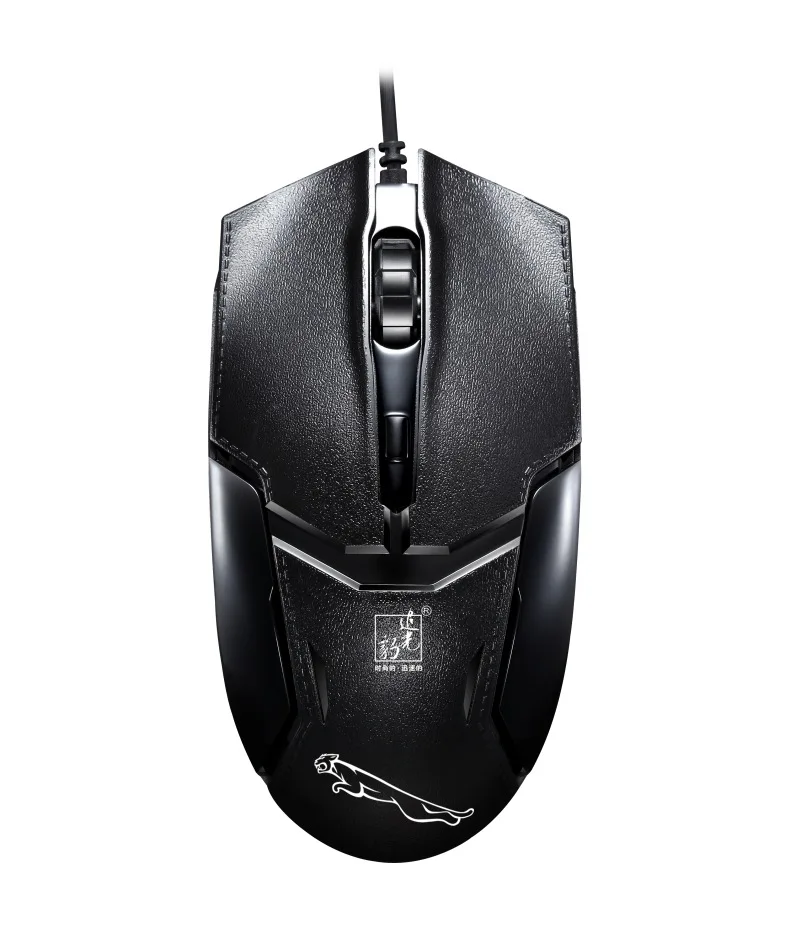 Проводная мышь с кожаной текстурой эргономичная оптическая для быстрого