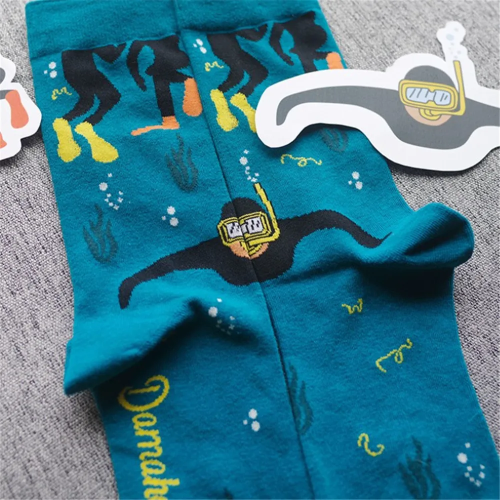 

Women's Socks Japanese Cotton Colorful Cartoon Cute Funny Happy Kawaii Skull Alien Avocado Socks For Girl Christmas Gift