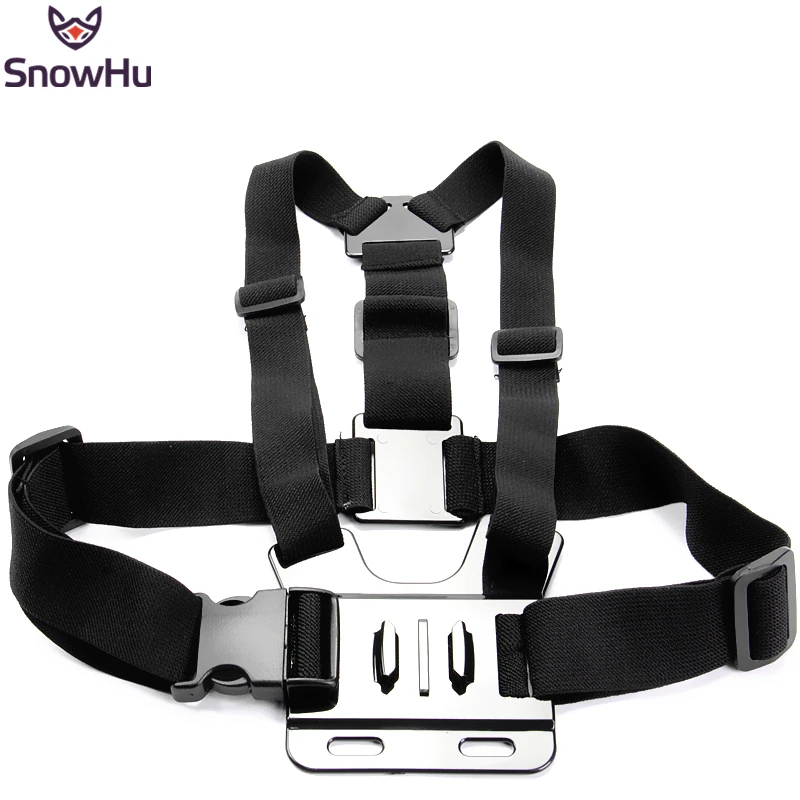 

SnowHu For Gopro Accessories Adjustable Chest Strap Belt Body Tripod Harness Mount For Gopro Hero 10 9 8 7 6 5 for Yi 4K GP27