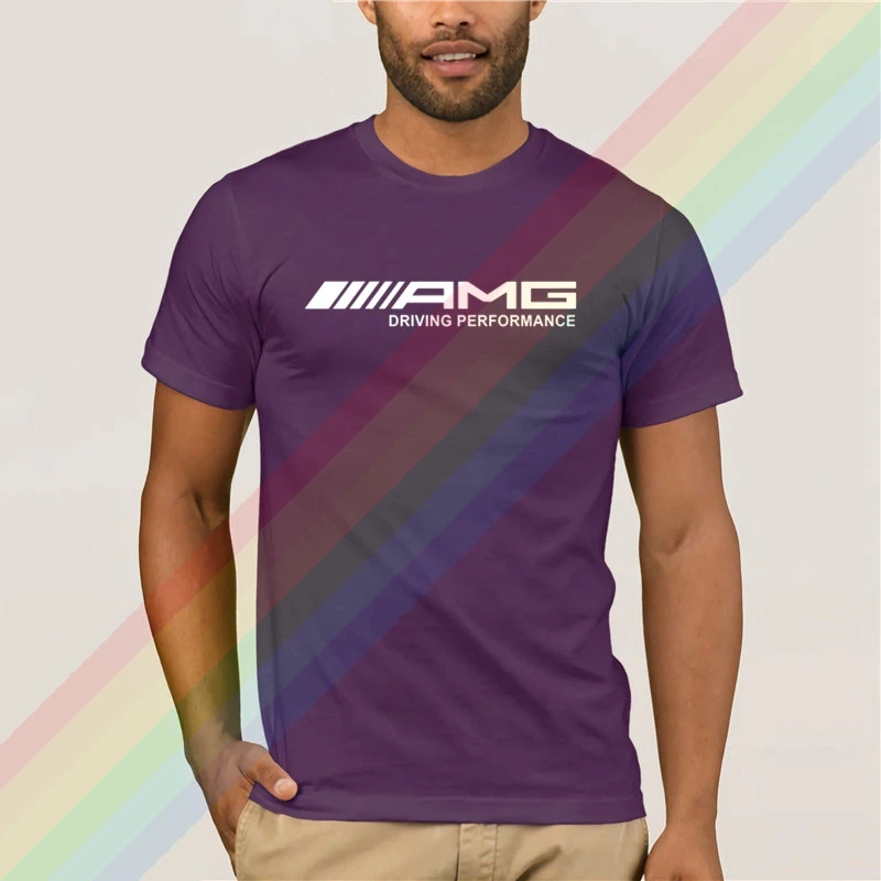 

AMG Driving Print T Shirt Men Amazing Short Sleeve Cotton Popular Shirt Black Color New 2021