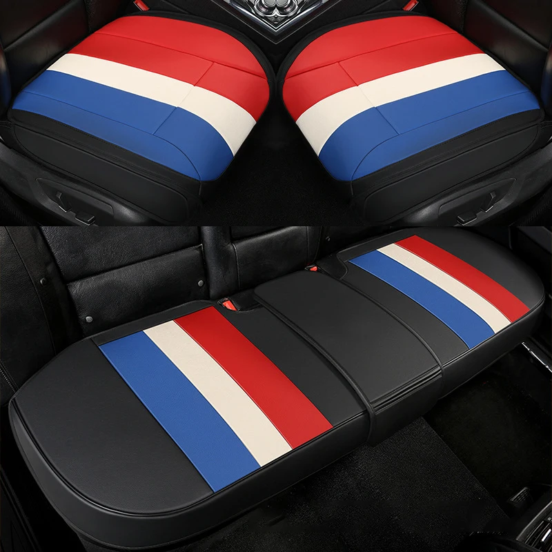 

Eco-leather Car Seat Cushion Front Rear Full Seat Cushion Protection Waterproof Wear-resistant Auto Accessories Interior 3PCS