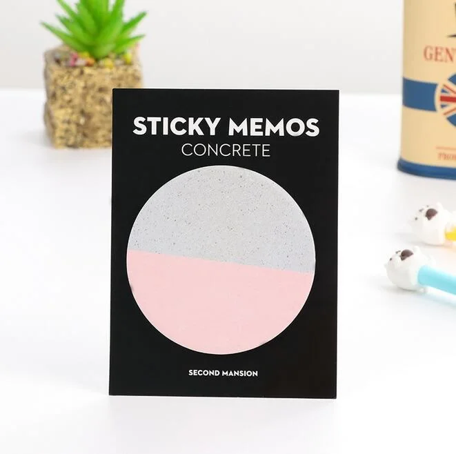 

4packs/lot Circular design popular gradient color sticky memos message notes Student stationery gifts