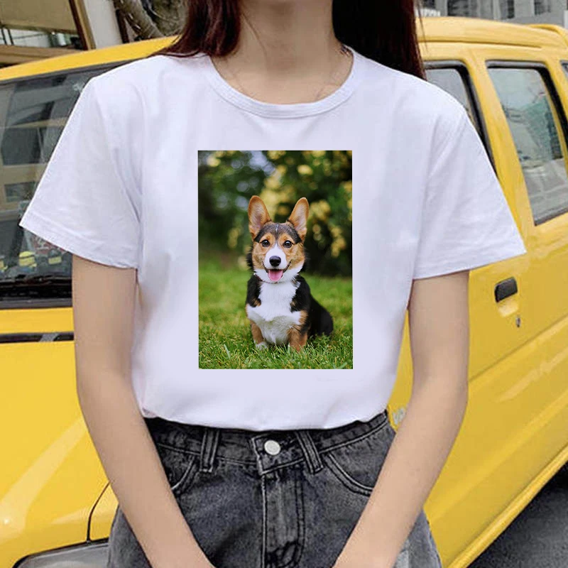 

90s Cute Cat Print T-Shirt Women Fashion T-shirt Top Summer Graphic Casual t shirt women New Style White Tees Female