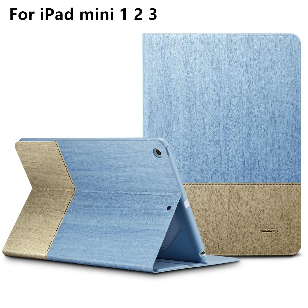 Sky bule-Mini 1 2 3 Чехол ESR для iPad Mini 5 mini 4 3 2 1 чехол из ткани Оксфорд с трехслойной подставкой с функцией автоматического сна/пробуждения смарт-чехол для iPad Mini 5 - Цвет: Sky bule-Mini 1 2 3