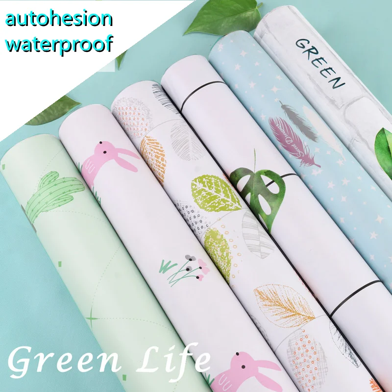 

Pastoral Flowers Self-adhesive Wallpaper Bedroom Living Room Children's Room Sticker Vinyl Home Decoration Film DIY Picture Scro