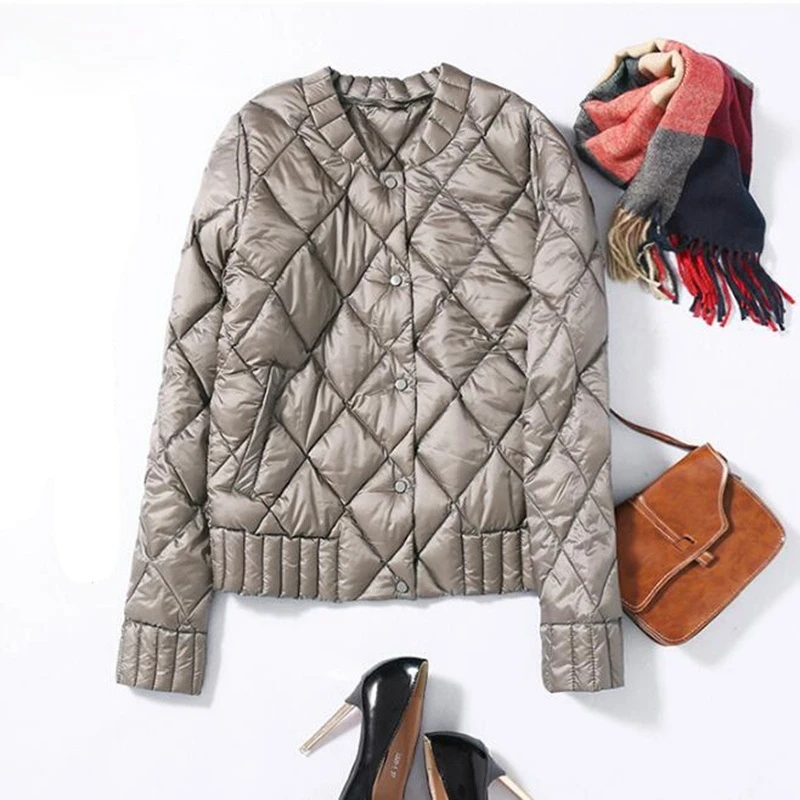 

FMFSSOM 2022 Autumn Short Puffer Winter Warm Casual Parkas Windproof Outwear 90% Down Jackets Ultra Light Duck Down Coat