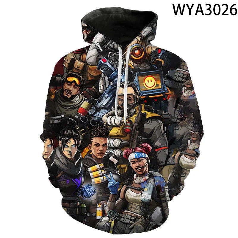 

Толстовки с 3D-принтом Apex Legends для мужчин и женщин, детские модные повседневные толстовки, пуловер, уличная одежда с длинным рукавом, куртка для мальчиков и девочек