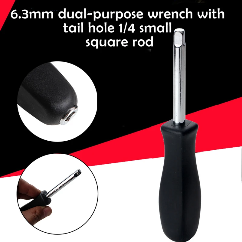 

1PC Screwdriver Handle Chromium Vanadium Steel 1/4 Magnetic Handle Screw Driver 6.35mm Repair Hand Tool