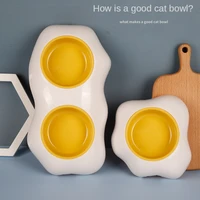 pet egg yolk bowl drinking water dog cat bowl food bowl anti overturning dog bowl cat water bowl pet supplies accessories