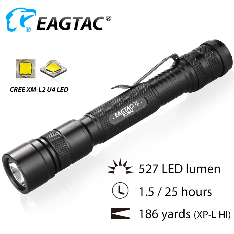 EAGTAC P200A2 многофункциональный выход XML2 нм УФ 395 светодиодный фонарик с батареей АА 3