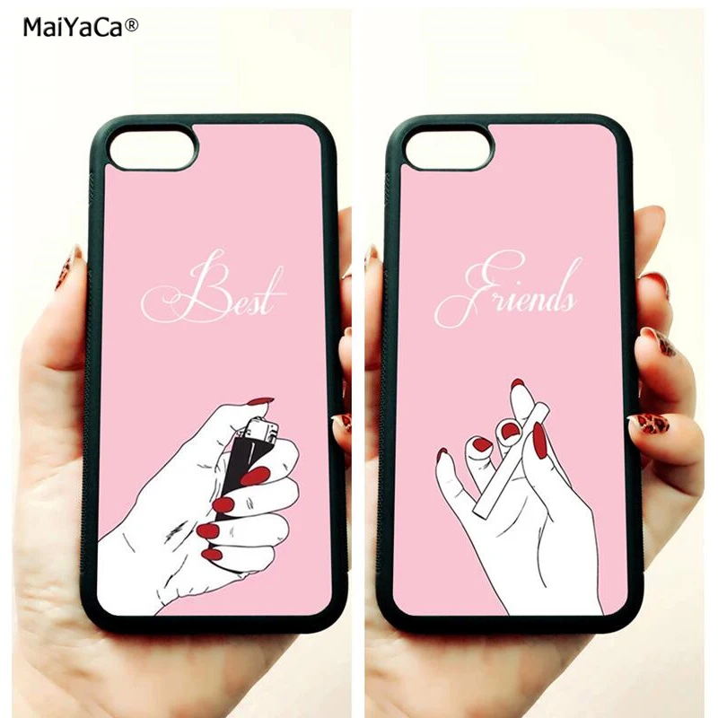 Мягкие чехлы для телефонов MaiYaCa BFF soul sister two girls с мягкими краями apple iPhone 11 pro max 5s SE 6 6s