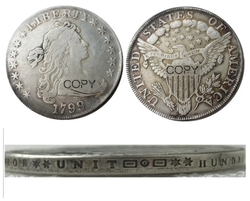 

US 1799 Draped Bust Dollar Silver Plated Copy Coin