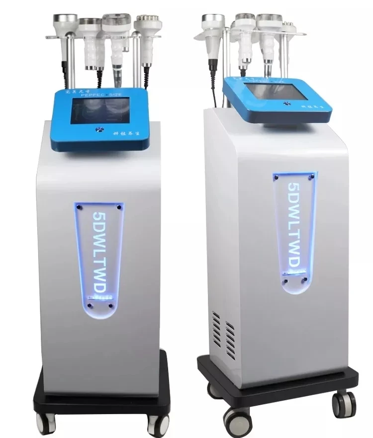 Koop 5D Cavitatie Ultrasone Vetverbranding Cellulitis Verwijdering 80K Vacuüm Afslanken Body Massage Stralen Vet Multifunctionele Machine