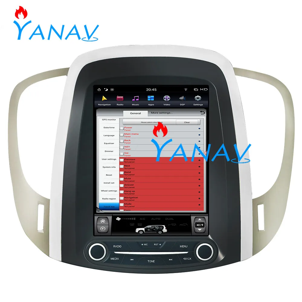 

10.4 inch Tesla style Vertical Screen Car Navigation GPS For-buick Laccrose 2013 2014 2015 navigation multimedia system DVD play