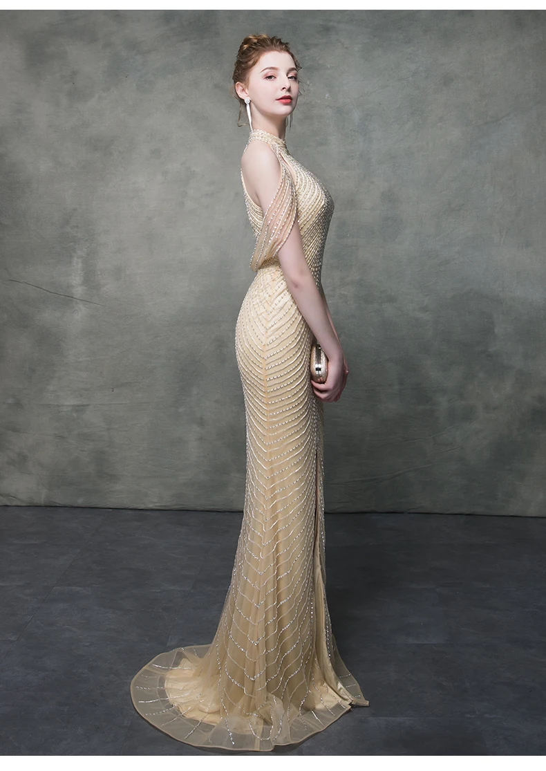 Сексуальные платья знаменитостей с открытой спиной и высоким горлом расшитые