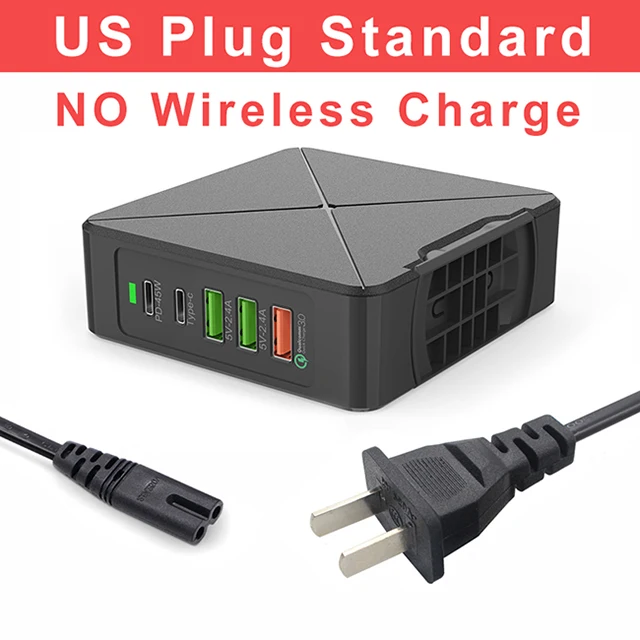 US Plug F88 696 F88 75W USB зарядное устройство type C быстрое зарядное устройство для iPhone 8 X XR Qi Беспроводное зарядное устройство для samsung S/Note QC 3,0 быстрое настенное зарядное устройство - Тип штекера: US Plug F88