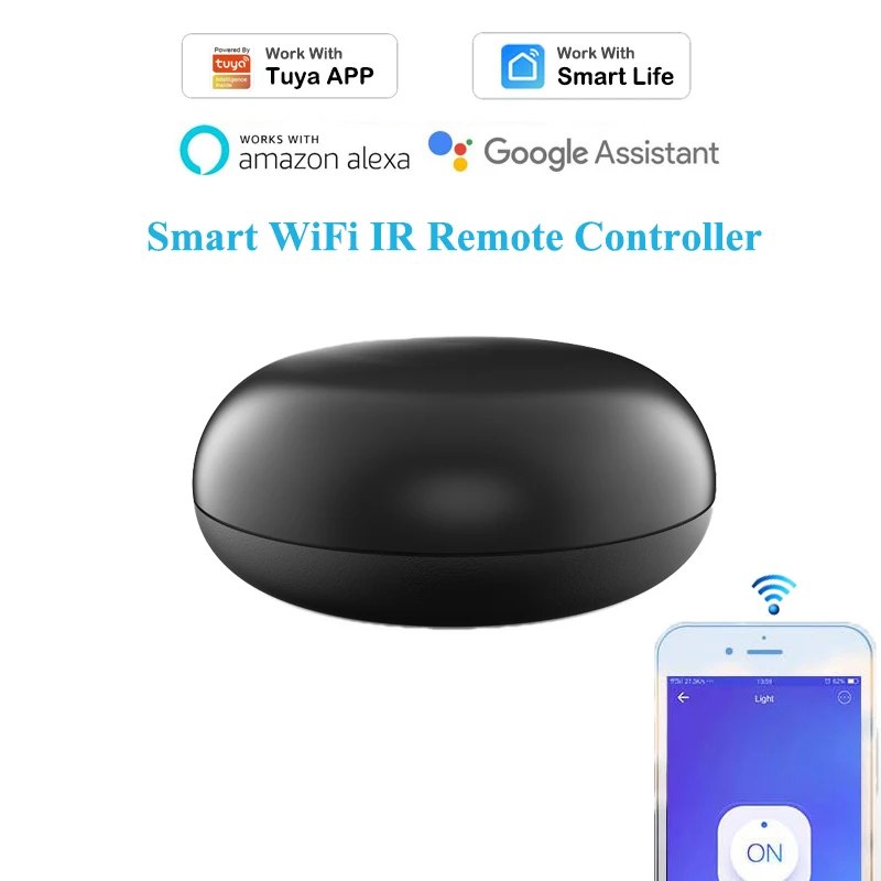 

Новый Умный ИК-пульт дистанционного управления Wi-Fi, работает с приложением Tuya Smart Life, беспроводной пульт дистанционного управления Alexa Google ...