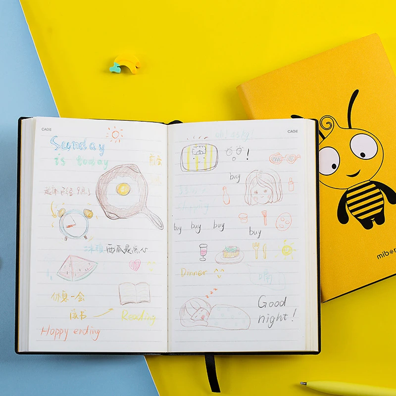 2020 A6 Kawaii записная книжка школьные офисные принадлежности линейные страницы