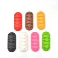 candy color earphone cable winder cable organizer holder clip silicone material storage clips for mp3 mp4 mouse charger wire