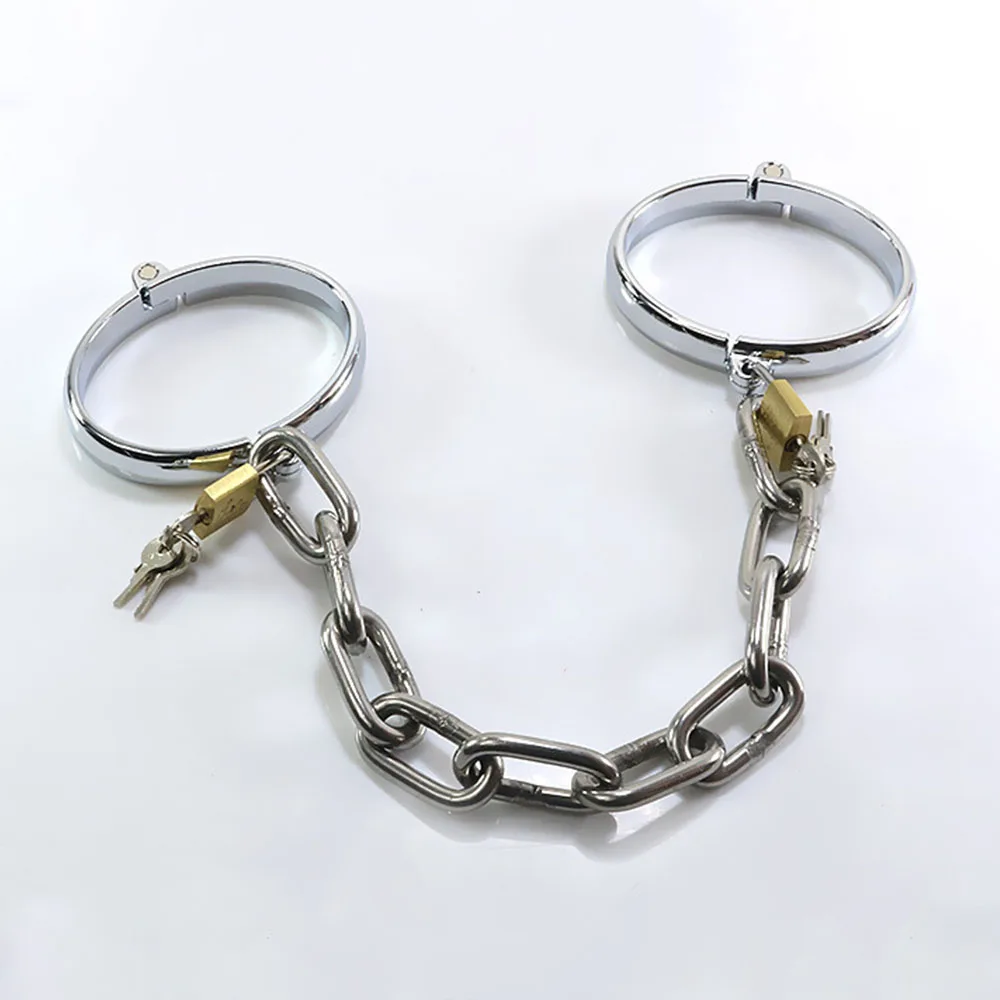 Женские и мужские наручники на лодыжках из нержавеющей стали секс-игрушки для