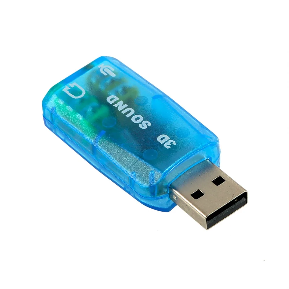 3D Аудио карта USB 1 Микрофон/Динамик адаптер объемный звук 7 CH для ноутбука |