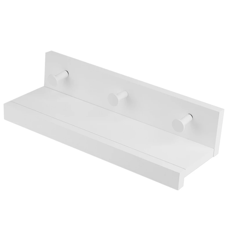 

Bamboo Shelf with Hooks Wall-Mounted Rack Coat Hook Rack Towel Hanger Holder Coat Hook Wall Door Hat Hanger