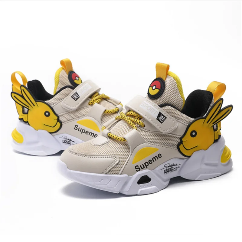 

2021 New Boys Brand High Quality Leather Fashion Sports Shoes Non-slip Breathable Comfortable Casual Running Shoes