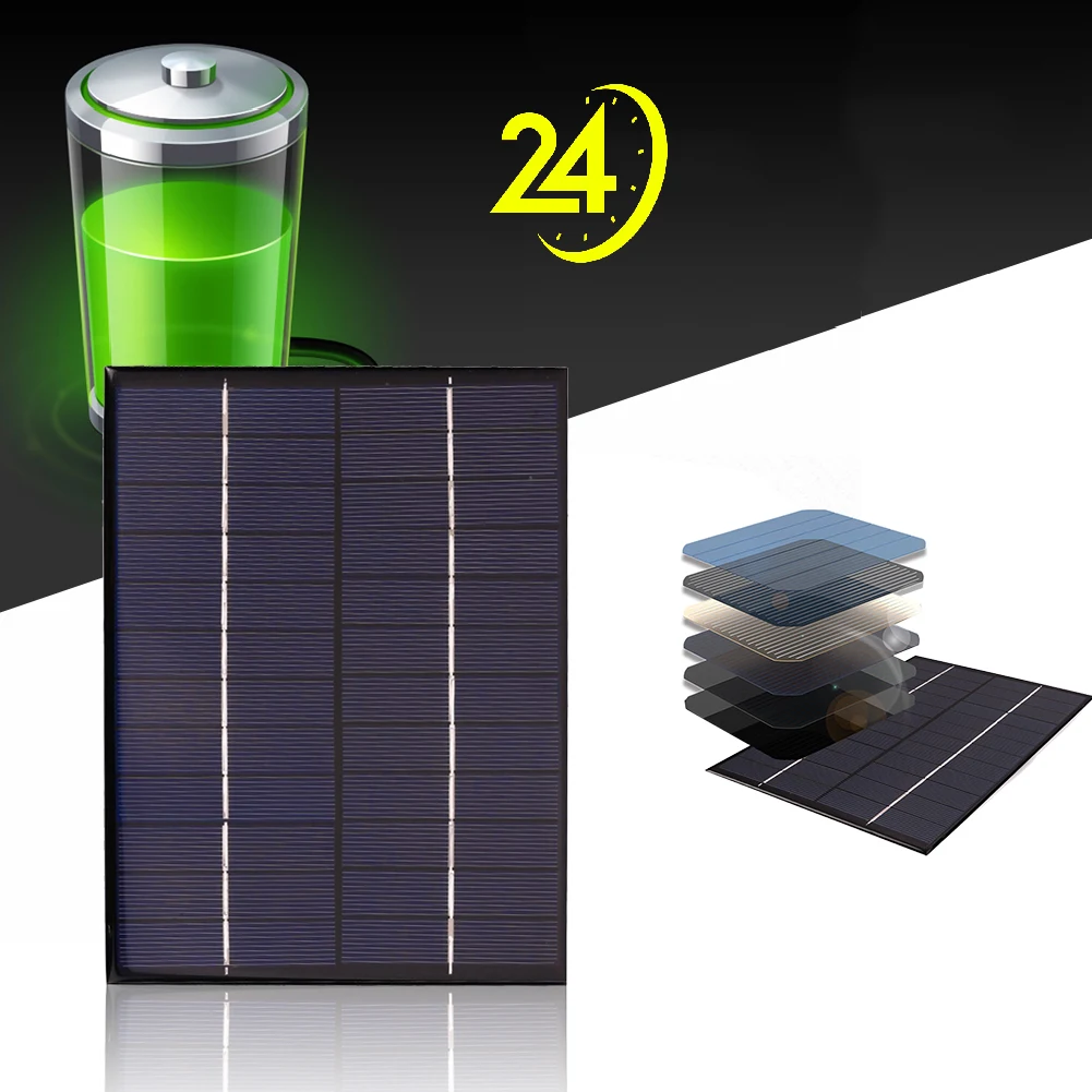 Мини DIY Солнечное зарядное устройство наружная панель поликристаллическая