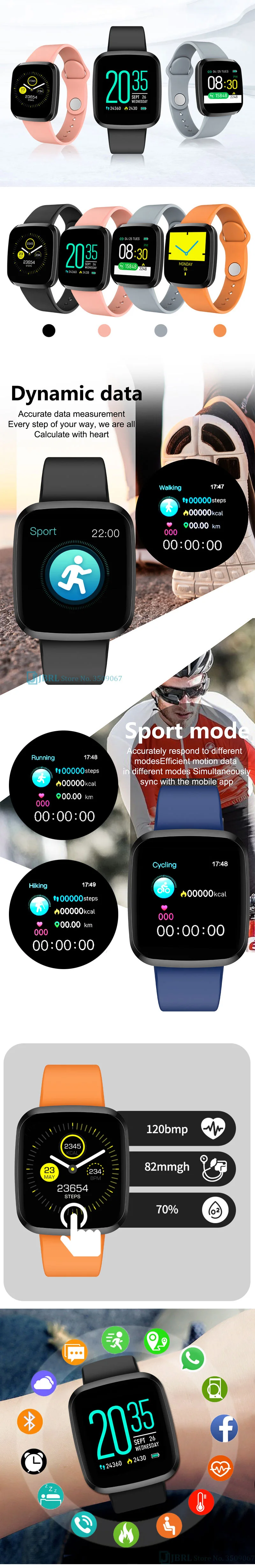 Новые умные часы для женщин и мужчин, умные часы для Android, IOS, электроника, умные часы, фитнес-трекер, силиконовый ремешок, Смарт-часы, часы