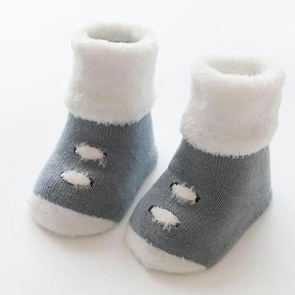 Зимние толстые носки для маленьких мальчиков и девочек милые мягкие хлопковые с