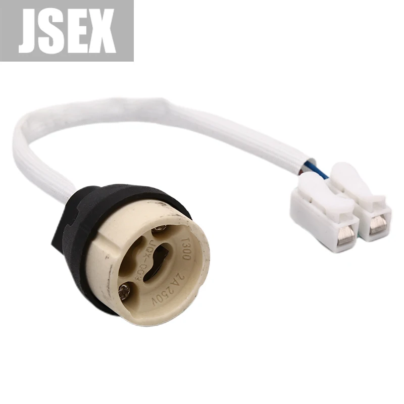 

10pcs Hot Socket Lamp Base Holder GU10 Bulb Light Adapter Connector Converter Ceramic Wire For LED Halogen