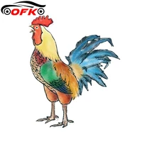 cool colored ink cock creative pvc animal car sticker decal 15 5cm12 7cm