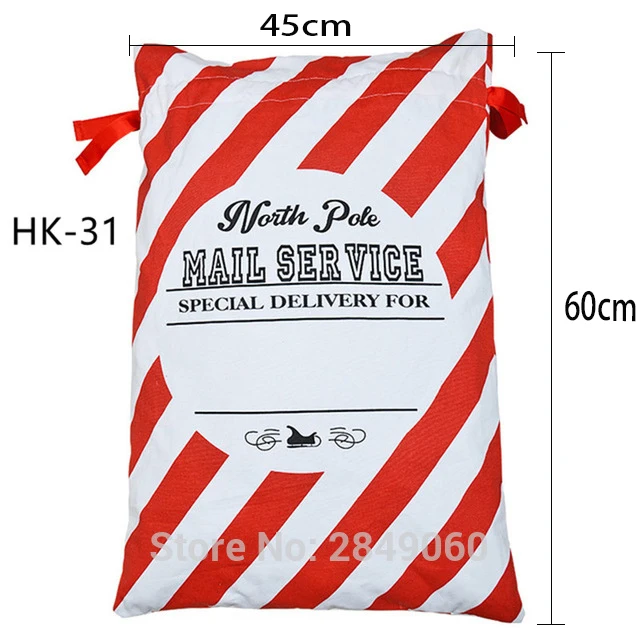 Быстрая доставка мешки Санта Клауса 100 шт./лот 38 стилей большой Рождественский