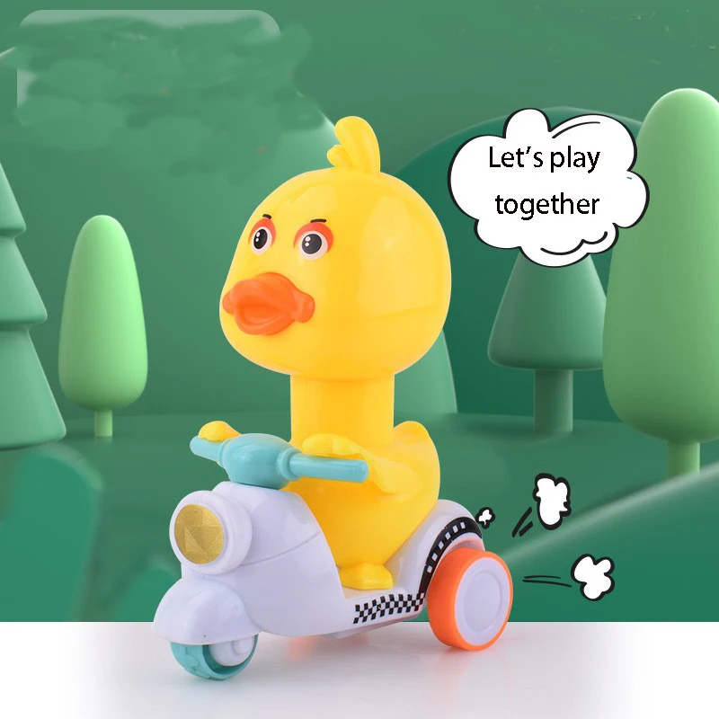 

New Cute Return Car Pressure Little Yellow Duck Toy Car Children's Wheel Mini Model Plastic Toy Car Birthday Gift Pull Back Duck