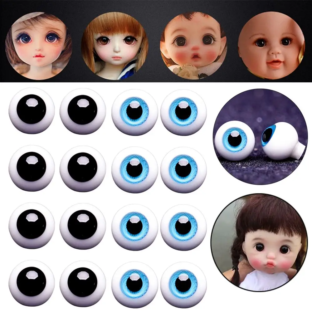 

Doll BJD Eyes Craft Glass Acrylic Safety Animal Toy EyeBall Plush Toy DIY BJD Accessories Black Blue 6 8 10 12 14mm 1pair
