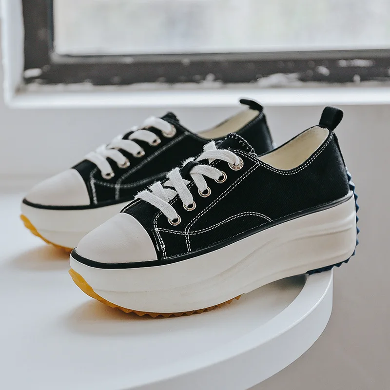 

Espadrille Shoes All-Match Round Toe Casual Female Sneakers Clogs Platform Black Flats 2021 Fashion Women's Mixed Colors Summer