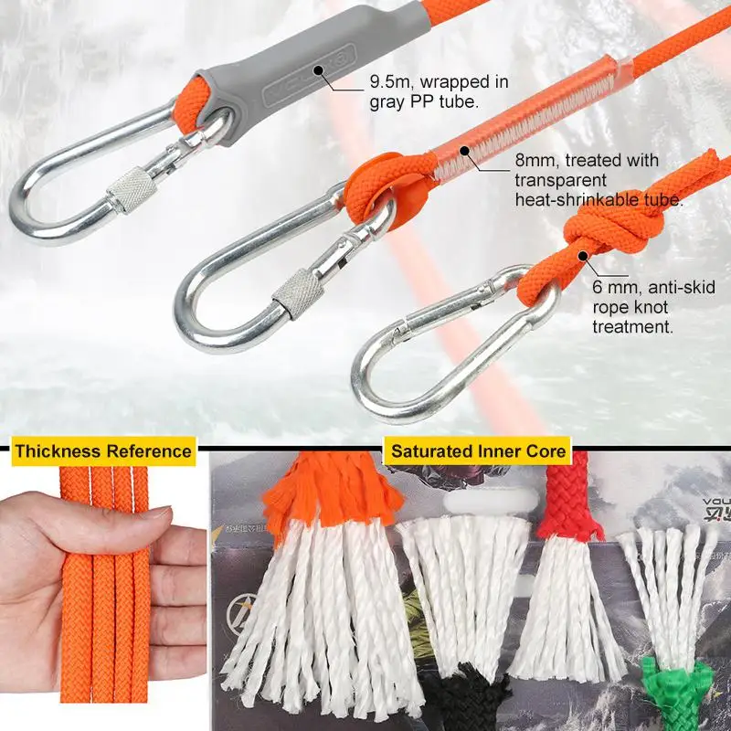 HiMISS уличная безопасная веревка для скалолазания оборудование выживания на