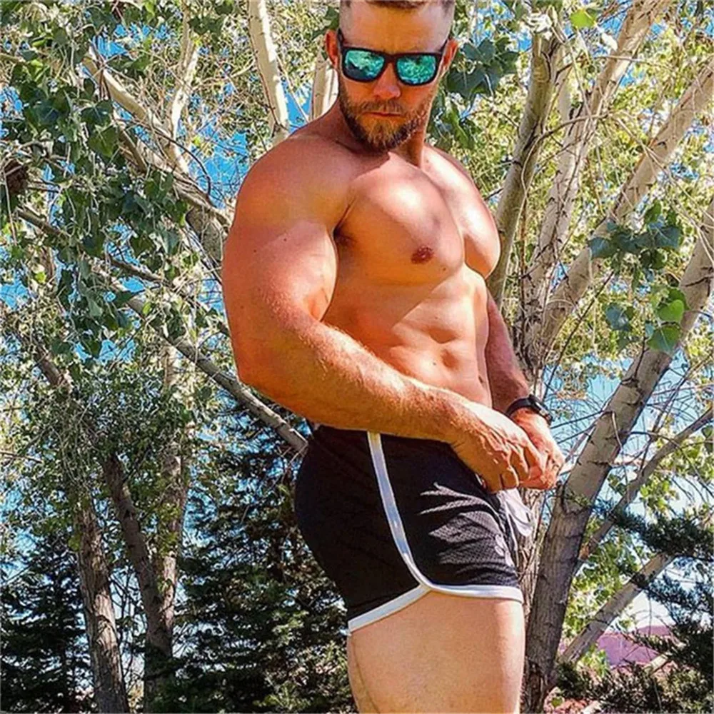 Новые модные быстросохнущие ультратонкие сетчатые спортивные шорты мужские