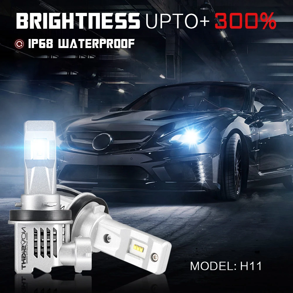 Novsight H7 H4 H3 H1 Светодиодные Автомобильные фары 6000K 10000lm Пара Автомобильные H11 9005 9006 HB2 Hi/lo луч авто фары лампы