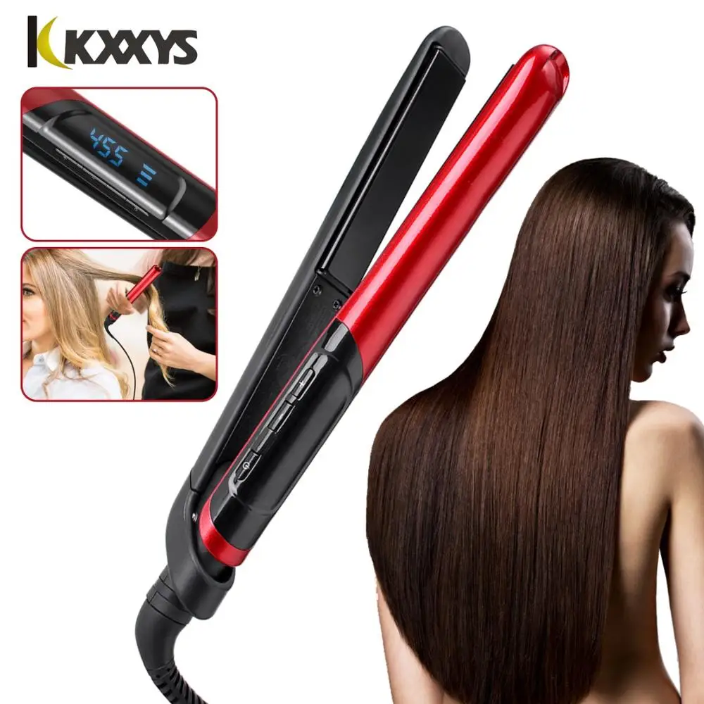 Выпрямитель для волос 2-в-1 с керамическим покрытием и ЖК-дисплеем