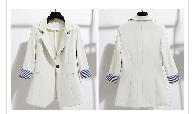 

Small suit jacket women's spring and summer 2021 new Korean style slim drape thin seven-point sleeve suit jacket women