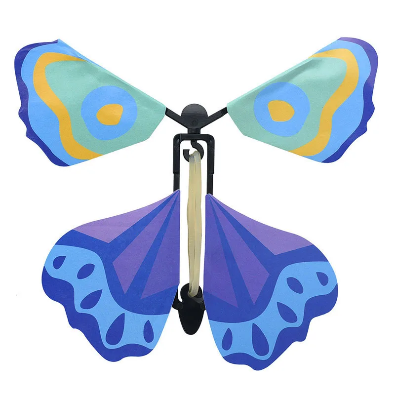 1pc Magical flying butterfly simulation children's creative toys puzzle fun whole decompression magic props trick creative gift