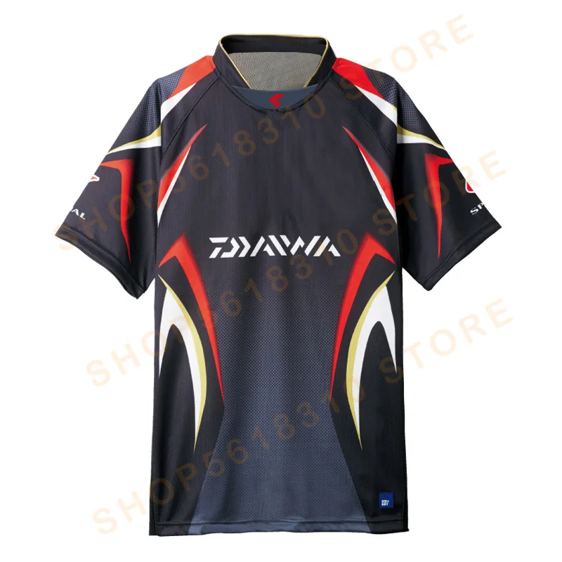 

2021 DAWA Large Size Fishing Shirt Quick Dry Cycling Hiking Jersey Summer Fishing Clothing Sunscreen Short sleeve Fishing Jersey