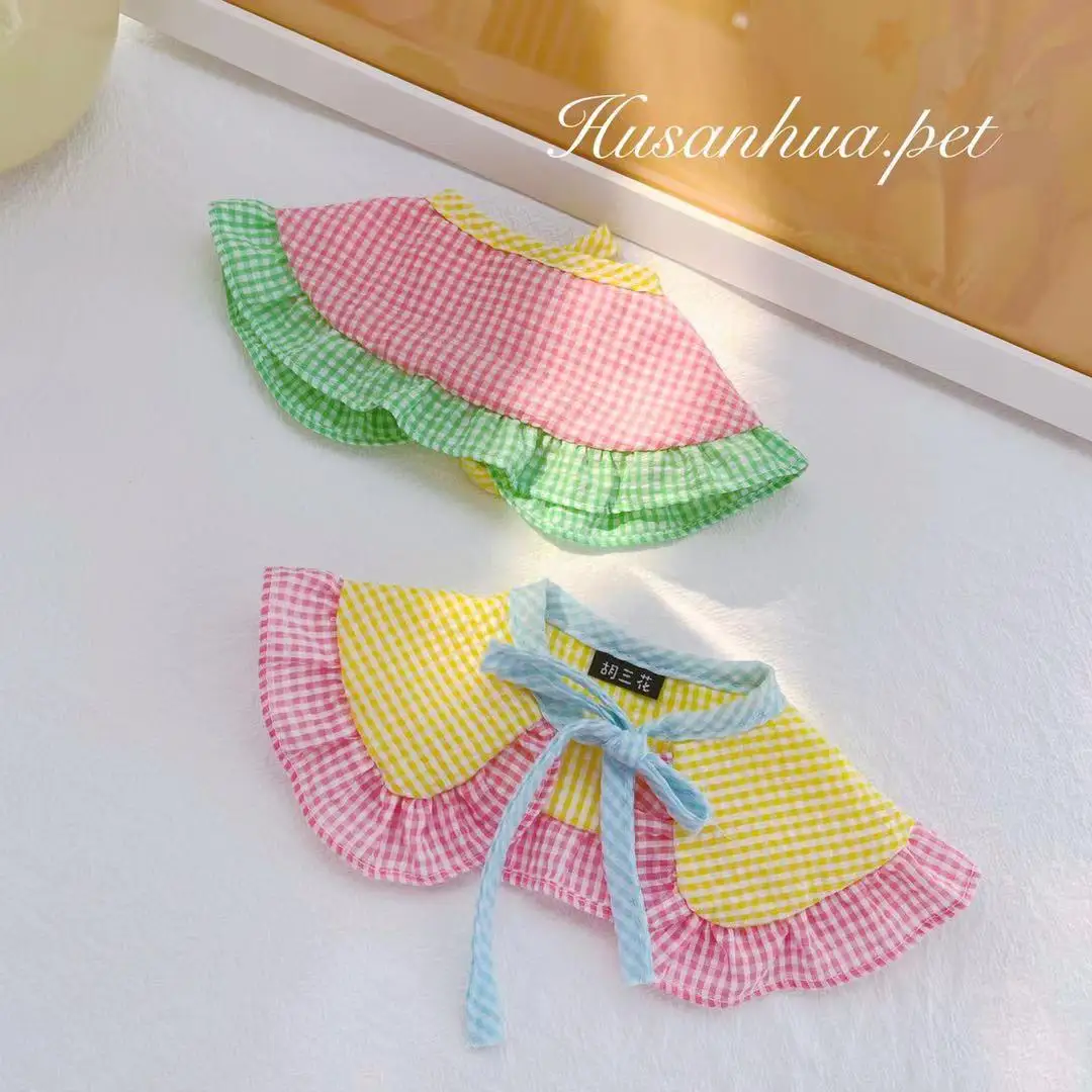 Pet Dogs Cats Korean Teddy Bichon Small and Medium-sized Saliva Towel Bib Shawl Accessories | Дом и сад