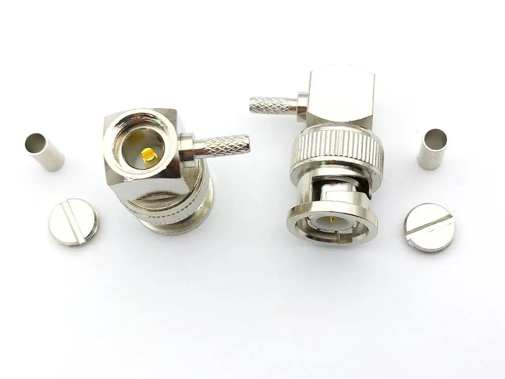 20 шт RF BNC обжимные разъемы штекер правый угол для RG316 RG174 LMR100|bnc crimp connector|bnc crimpbnc male