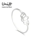 Unift Женские винтажные кольца в форме лотоса, обручальные кольца из нержавеющей стали на годовщину, ювелирные изделия, аксессуары