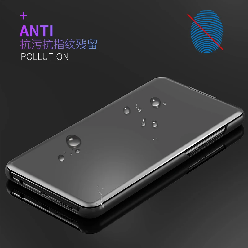 Роскошный умный зеркальный флип чехол для Motorola One Power P30 Note прозрачный Moto G6 Play E5 G7