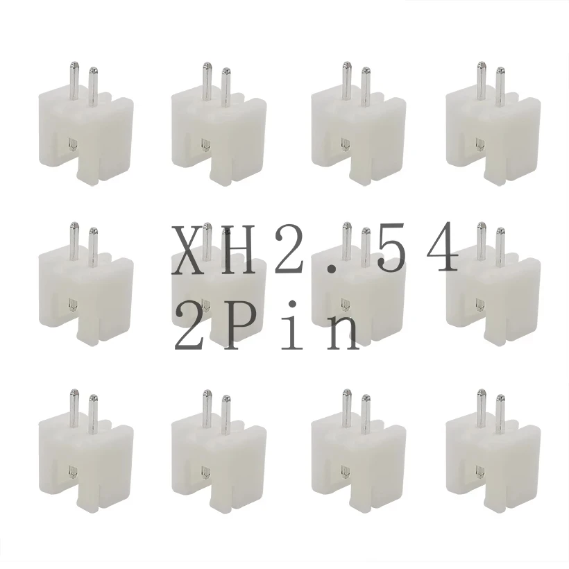 100Pcs 2.54mm Pitch Terminals Housing Pin Header 2Pin XH2.54 XH 2.54mm Connectors for 2P JST XH 2.54 Wire Cable Connector