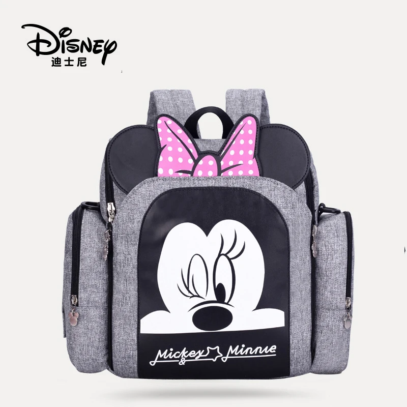 

Съемная сумка для стула Disney Minnie рюкзак с Микки Маусом вместительная водонепроницаемая сумка для мамы Мультяшные легкие сумки для обеденног...